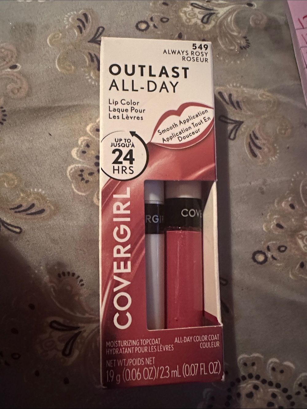 COVERGIRL Outlast All-Day Lip Color 549 Always Rosy Pink